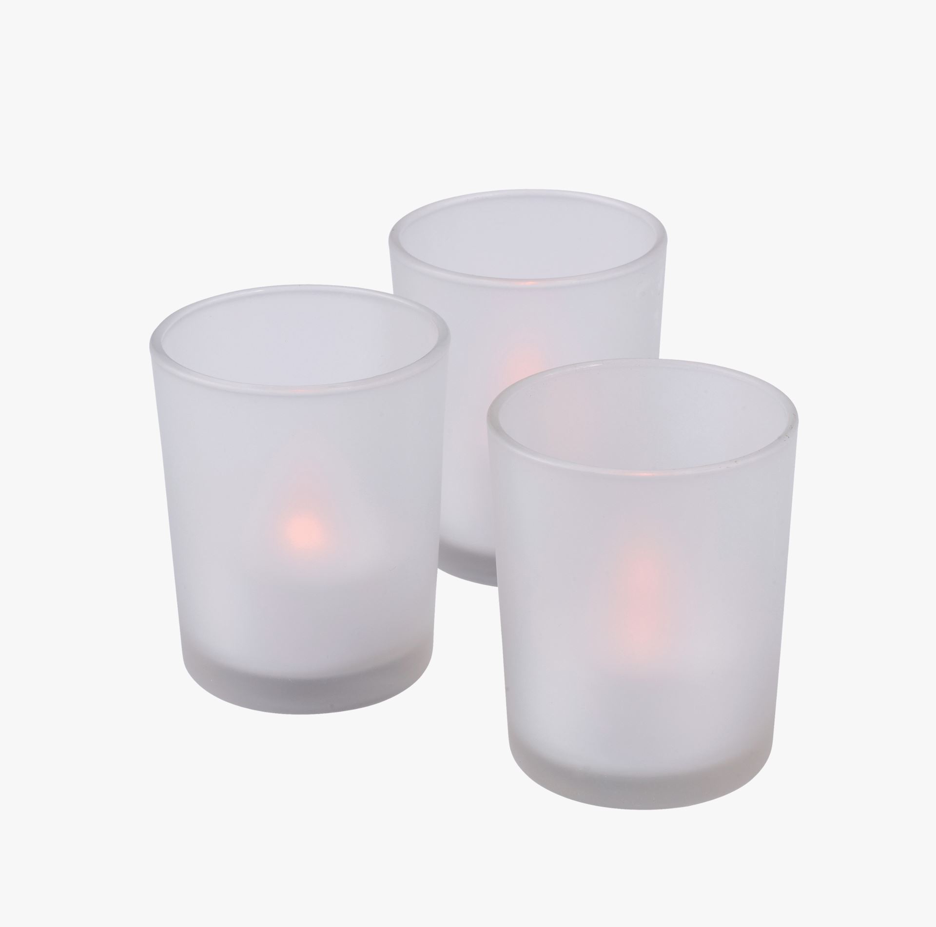 Led telys hvit - 5,5x6,8 cm hvit - 1