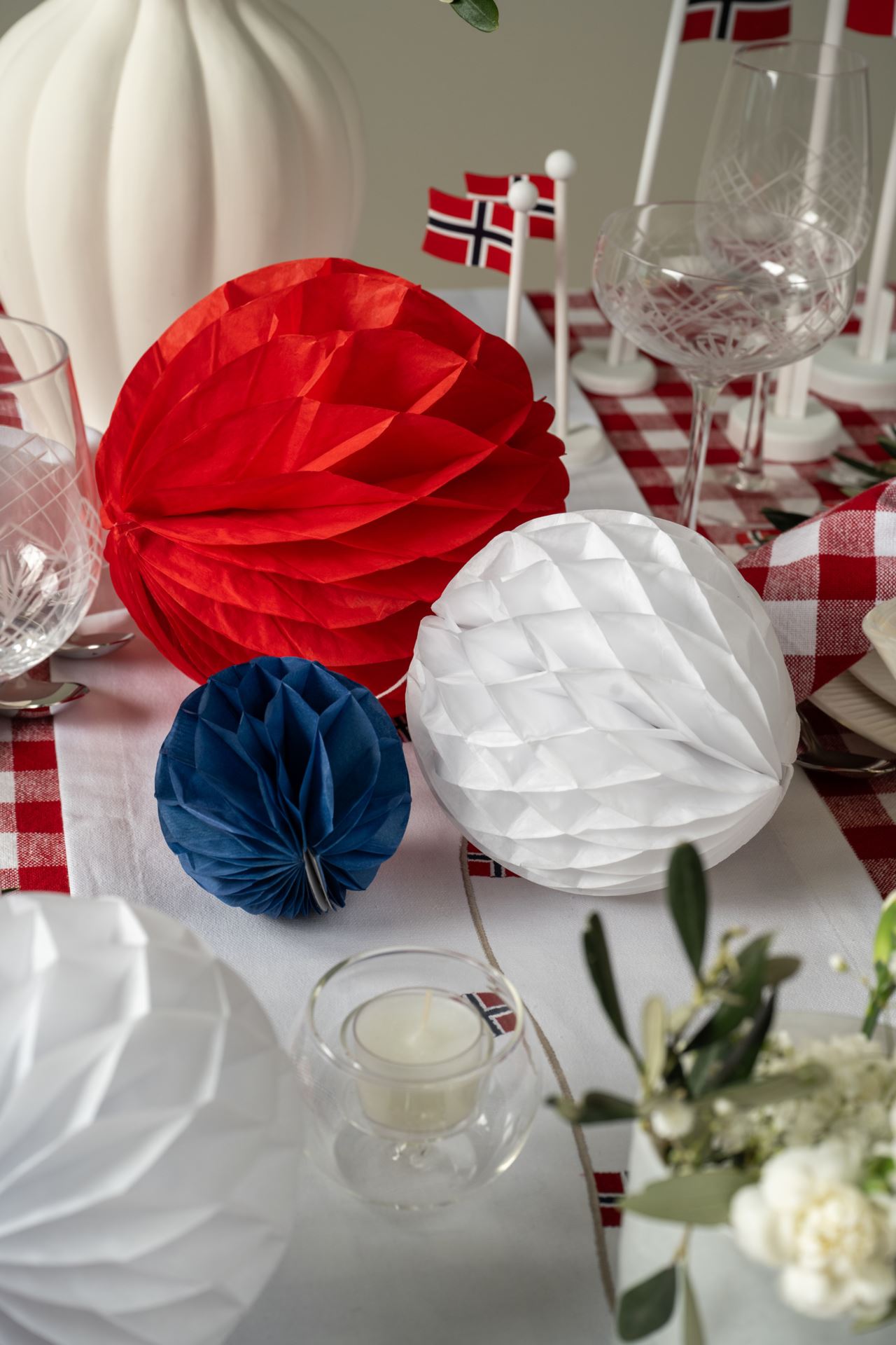 Papirpynt 3pk multi rød - 2