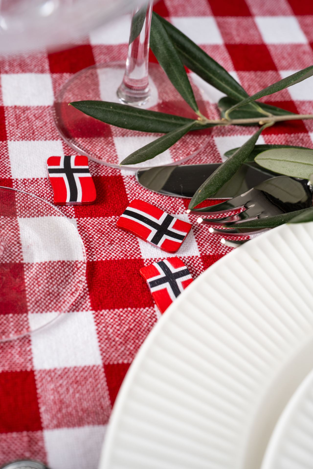 Flaggpynt multi rød - 2