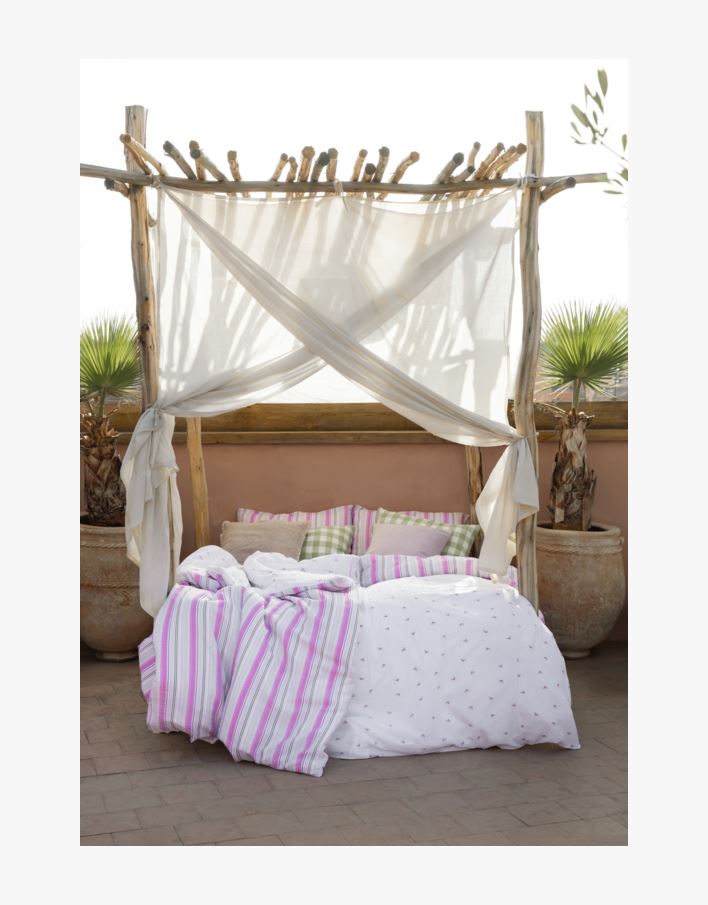 Krepp sengesett lavendel - 140x200+50x70 cm lavendel - 1