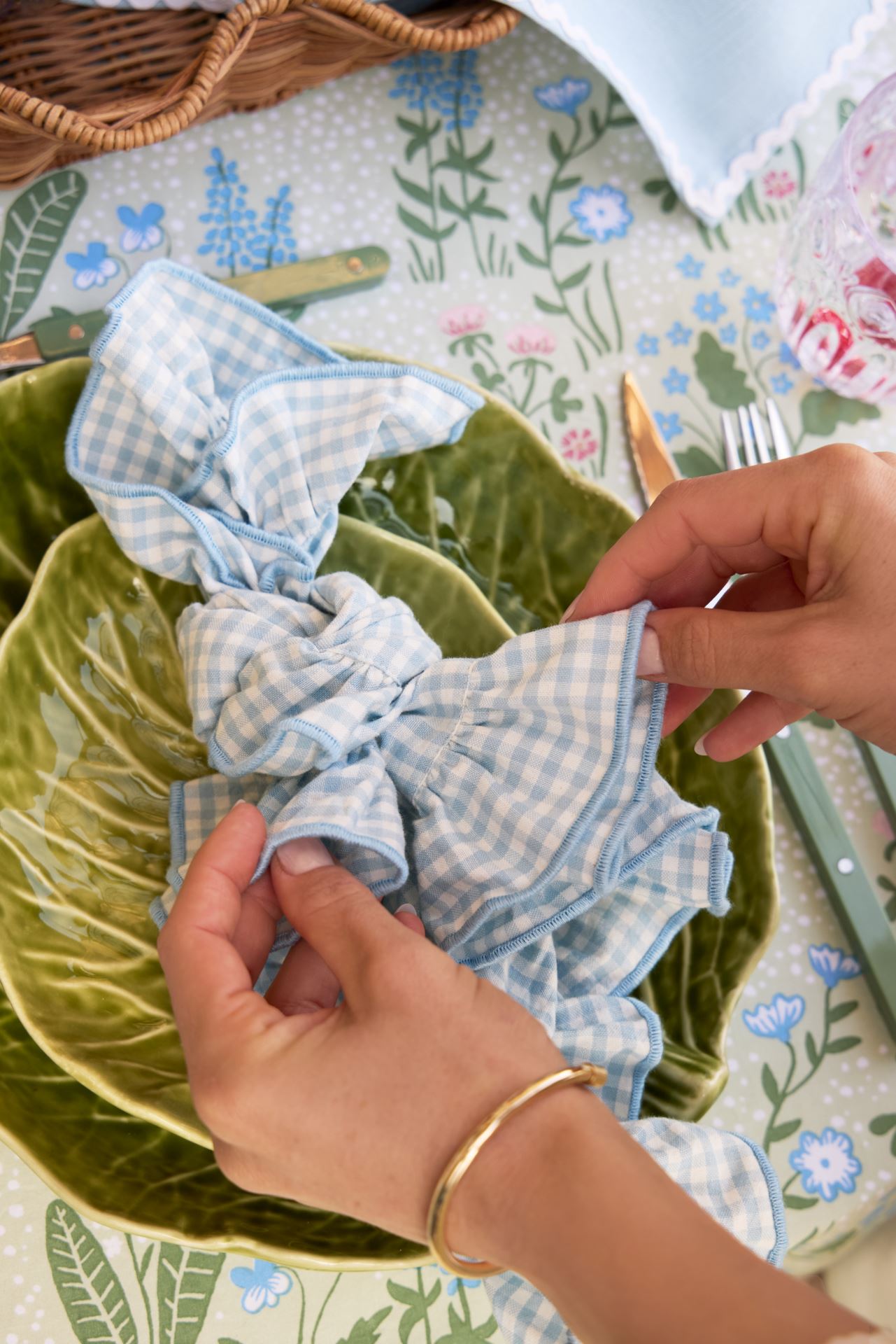 2pk tøyserviett lys blå - 2