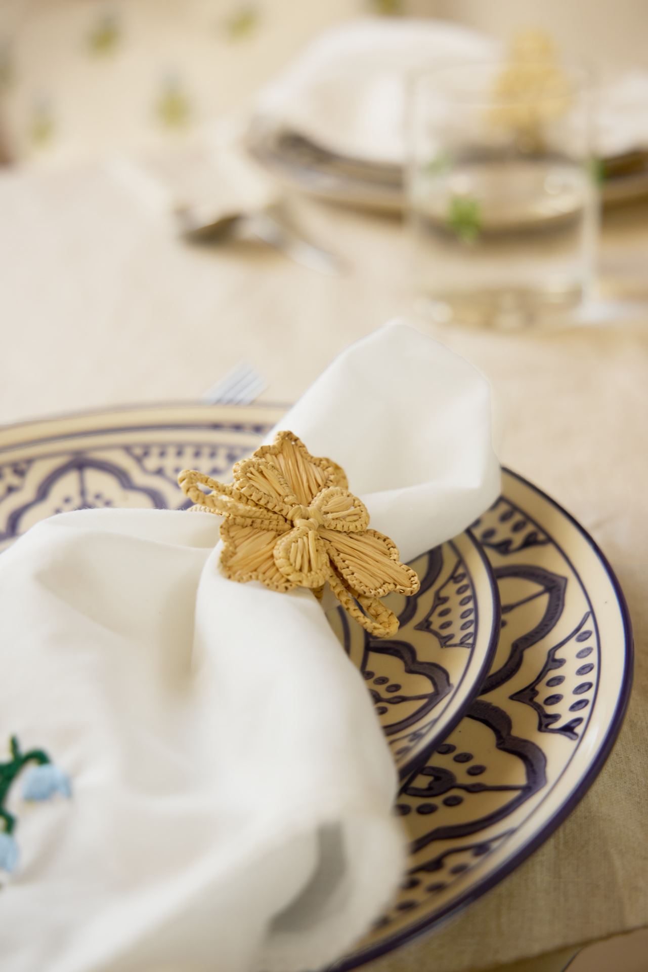 2 pk serviettringer natur - 4