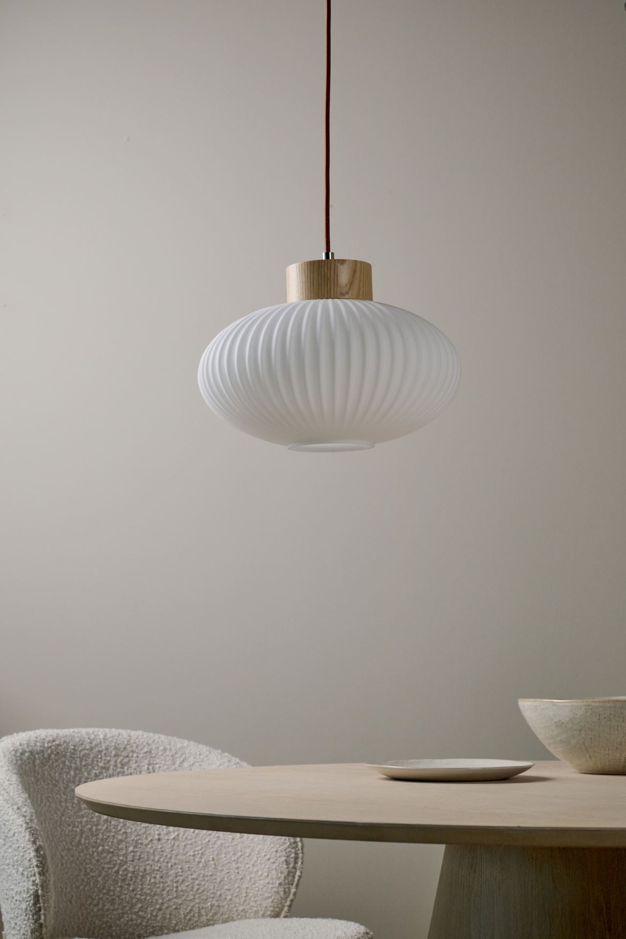 Taklampe natur - 23 cm ø30 natur - 1