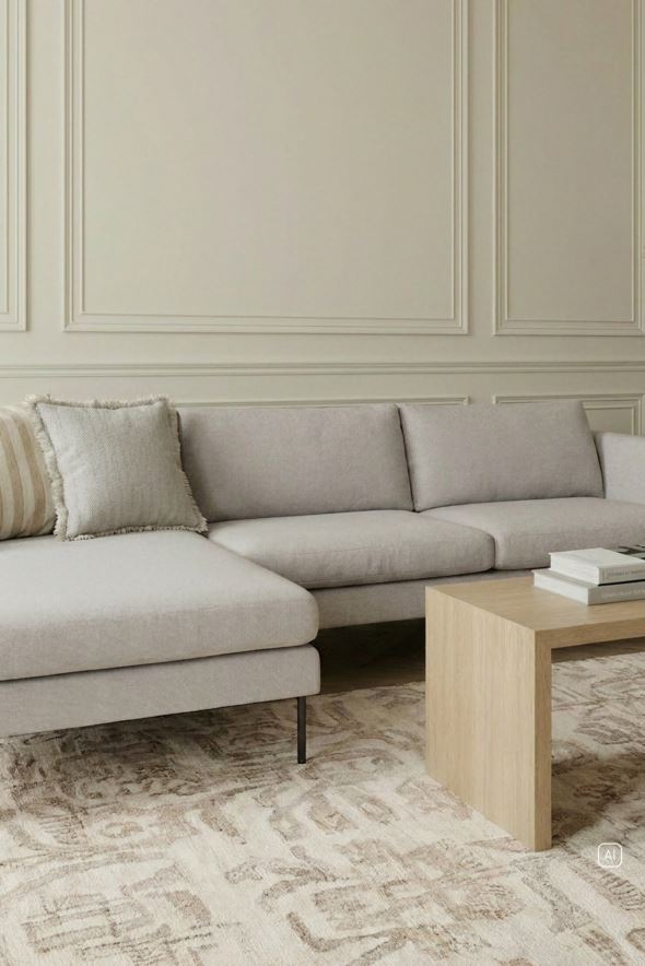 Sofa sjeselong venstre beige - 4