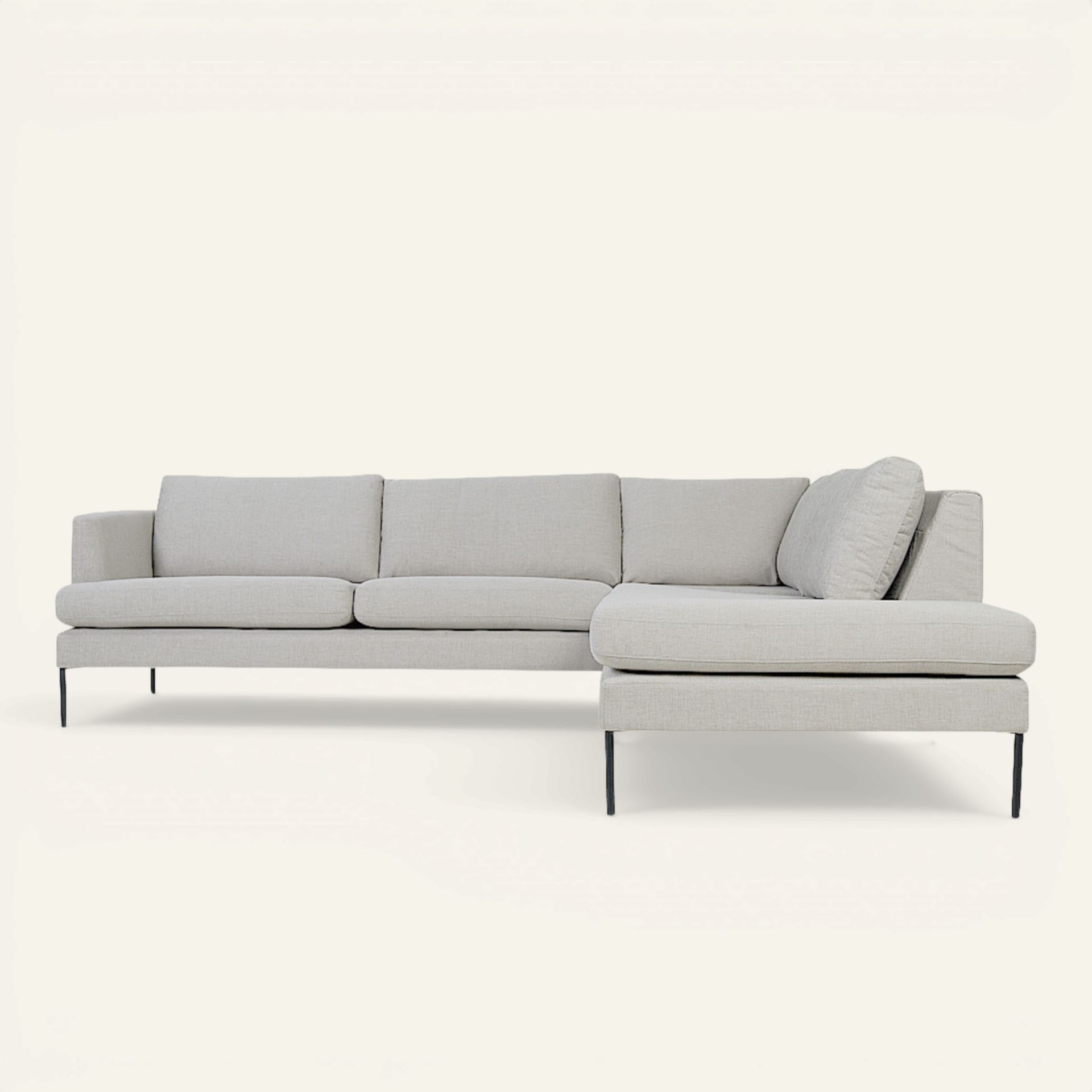 Sofa åpen ende høyre beige - 269x220x80 cm beige - 1