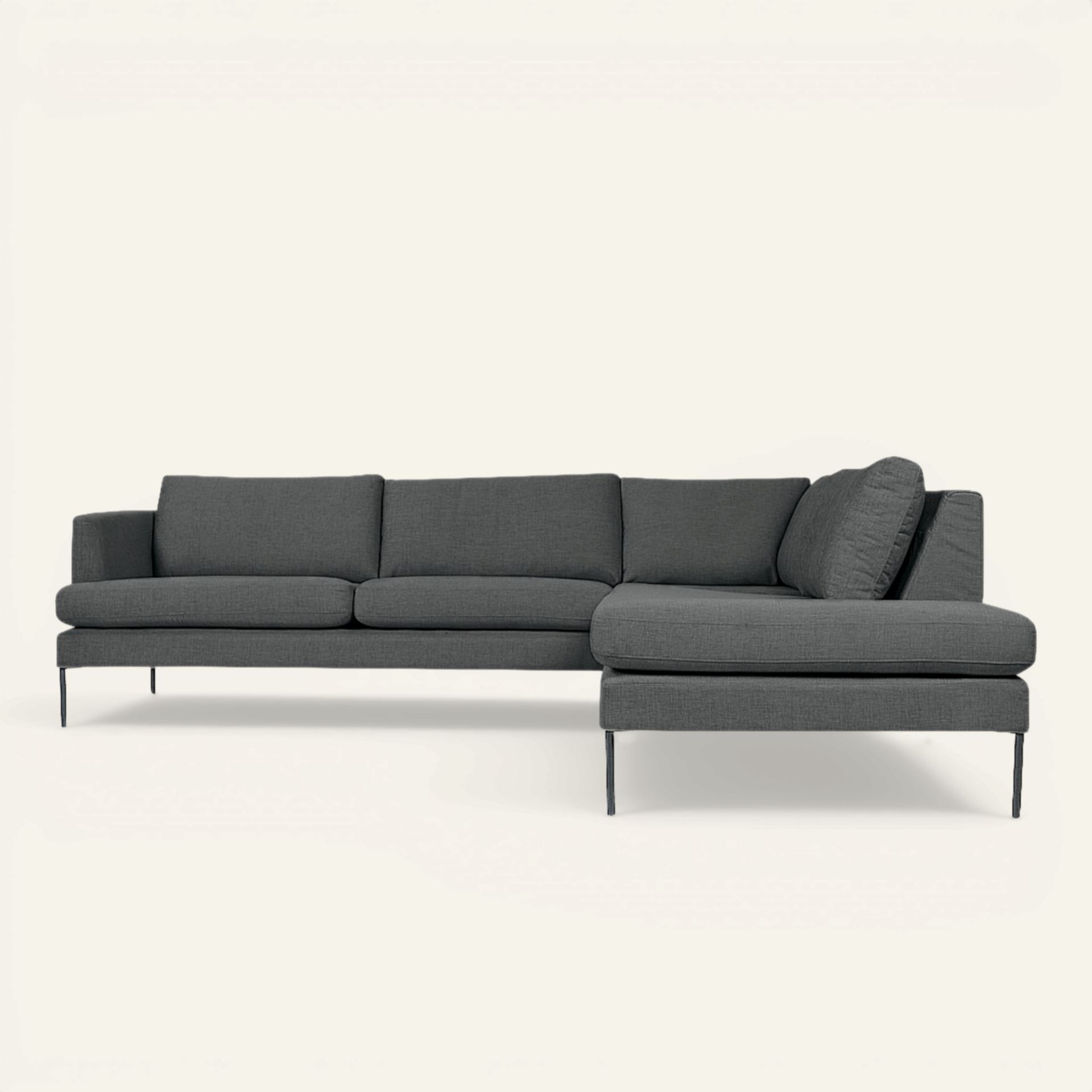 Sofa åpen ende høyre grå - 269x220x80 cm grå - 1
