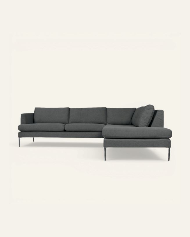 Sofa åpen ende høyre grå - 269x220x80 cm grå - 1