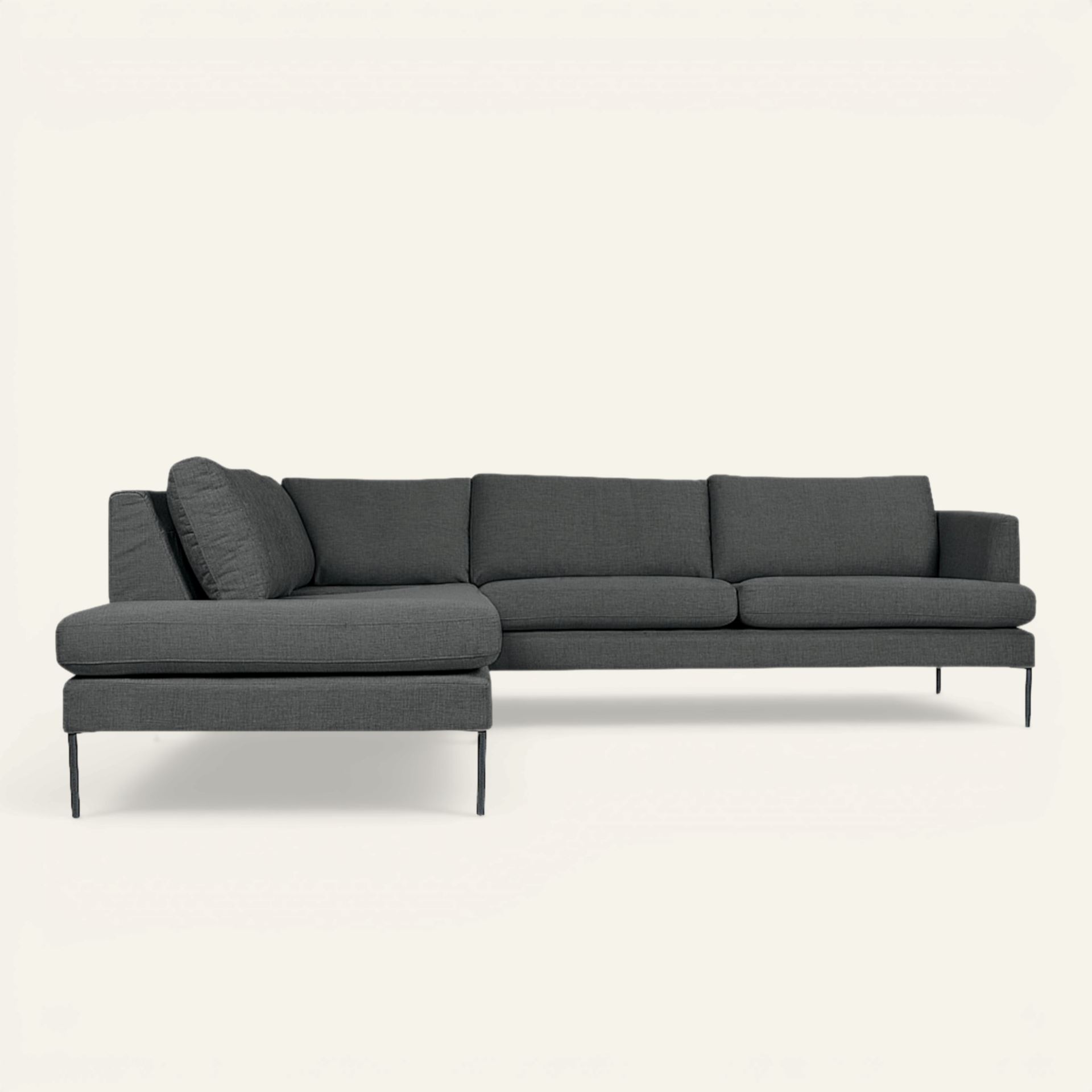 Sofa åpen ende venstre grå - 269x220x80 cm grå - 1