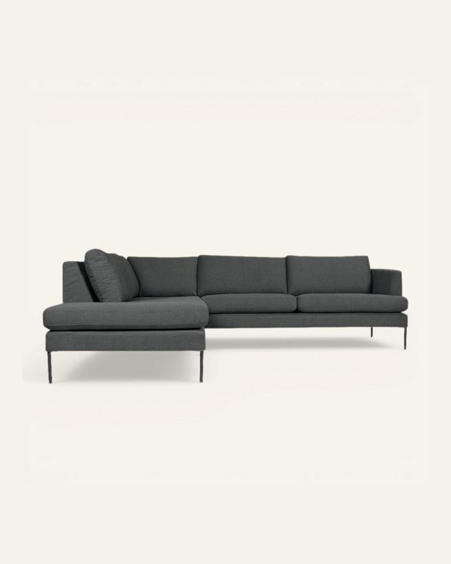 Sofa åpen ende venstre grå - 269x220x80 cm grå - 1