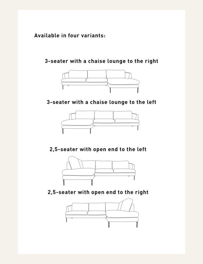 3 seter sofa beige - 6