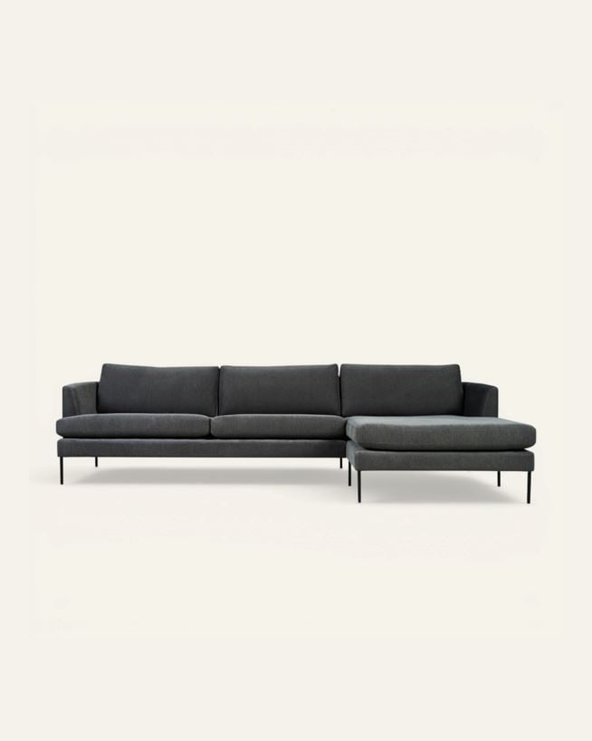 Sofa sjeselong høyre grå - 300x156x80 cm grå - 1