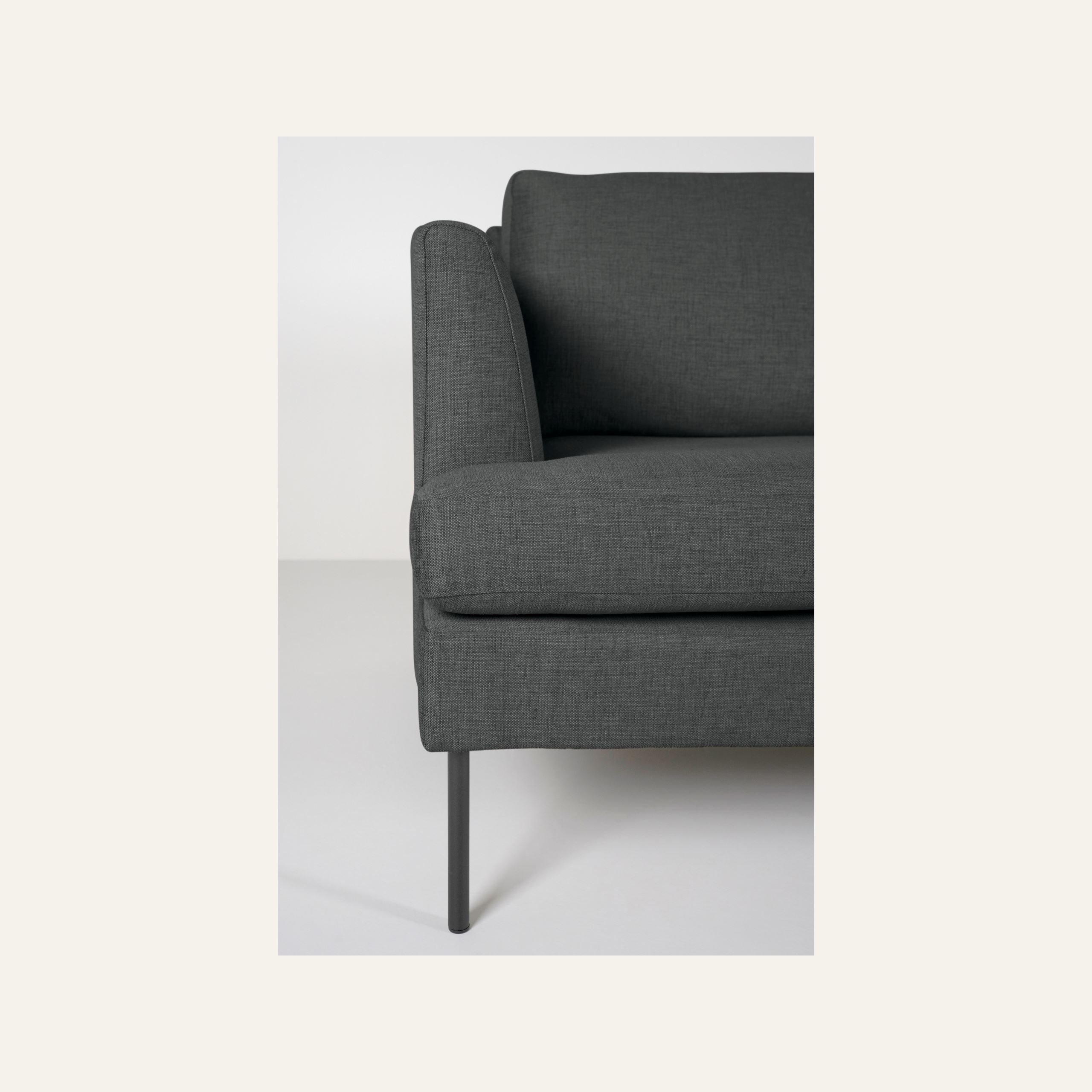 Sofa åpen ende venstre grå - 4