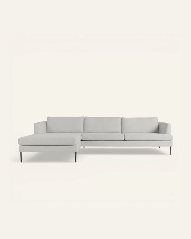 Sofa sjeselong venstre grå - 300x156x80 cm grå - 1