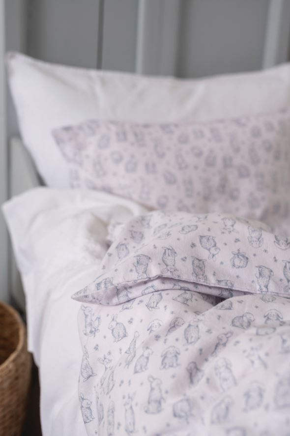 Flanell sengesett blå - 2