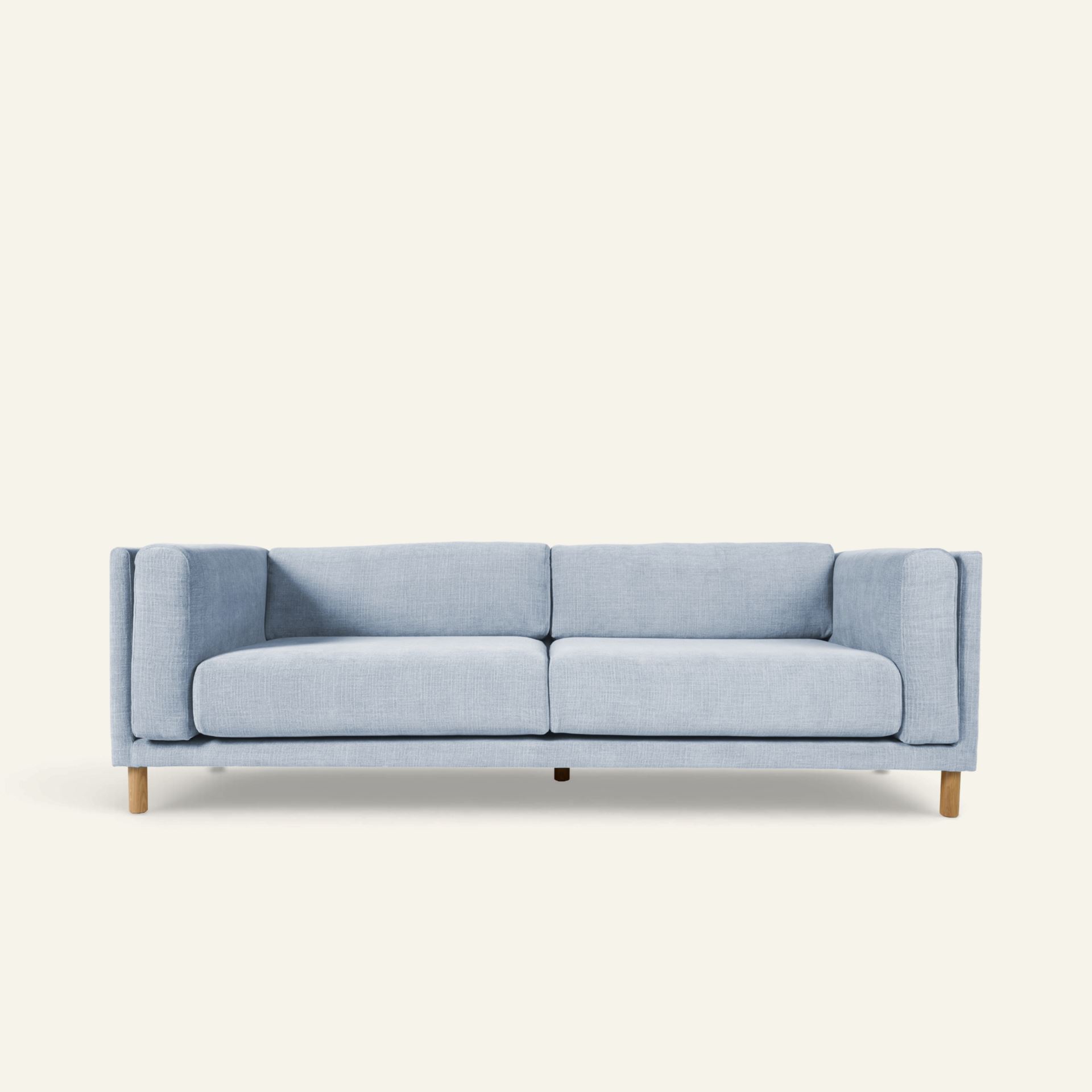 3 seter sofa gråblå - 221x88x68 cm gråblå - 1