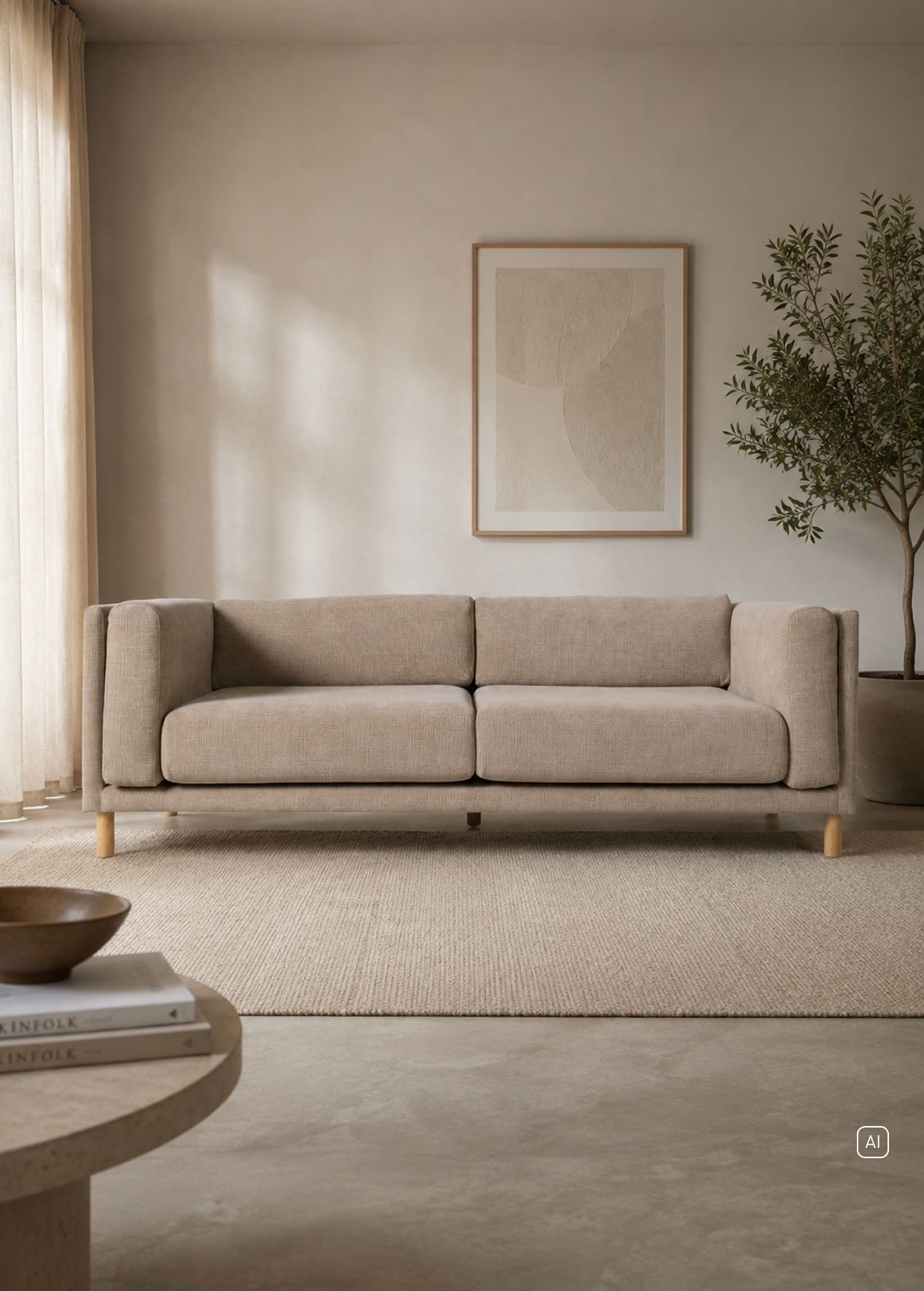 3 seter sofa taupe - 2