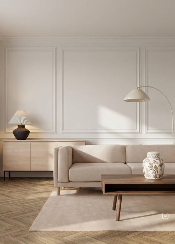 3 seter sofa lys beige - 2