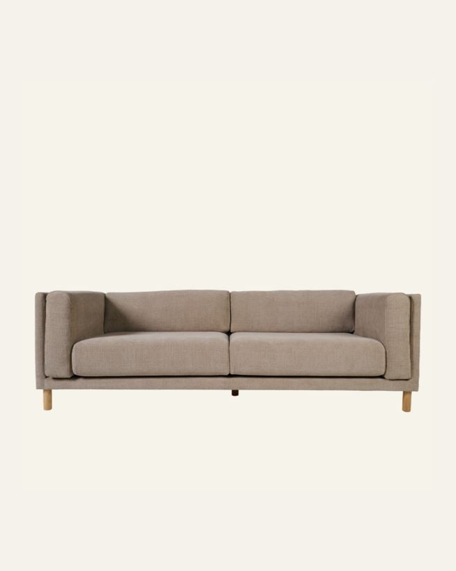 3 seter sofa taupe - 221x88x68 cm taupe - 1