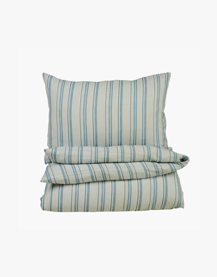 Krepp sengesett blå - 140x200 cm blå - 1