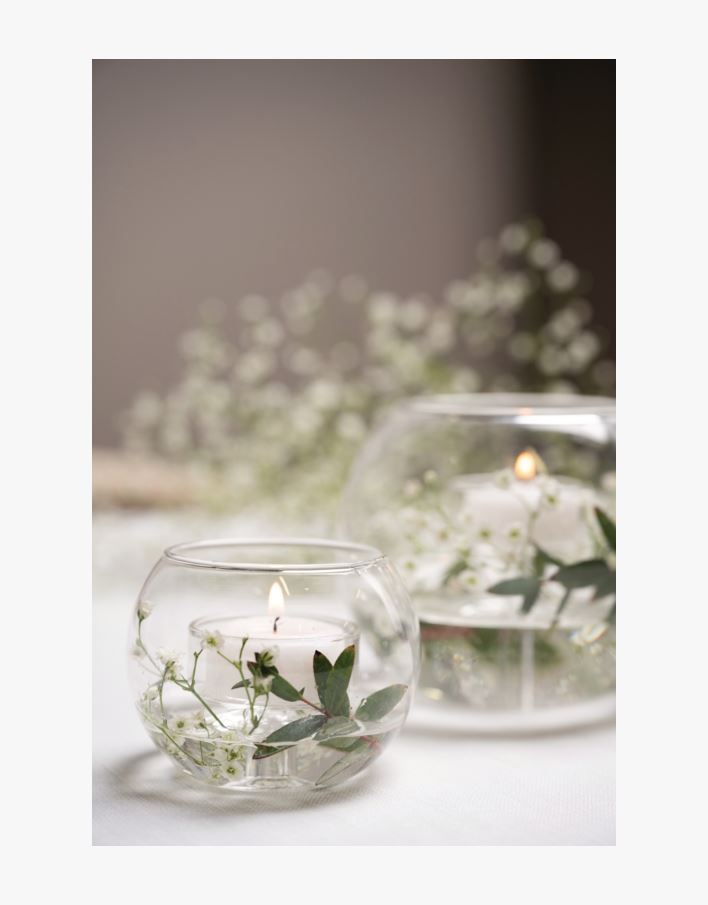 Telysholder transparent - 8x6 cm transparent - 1