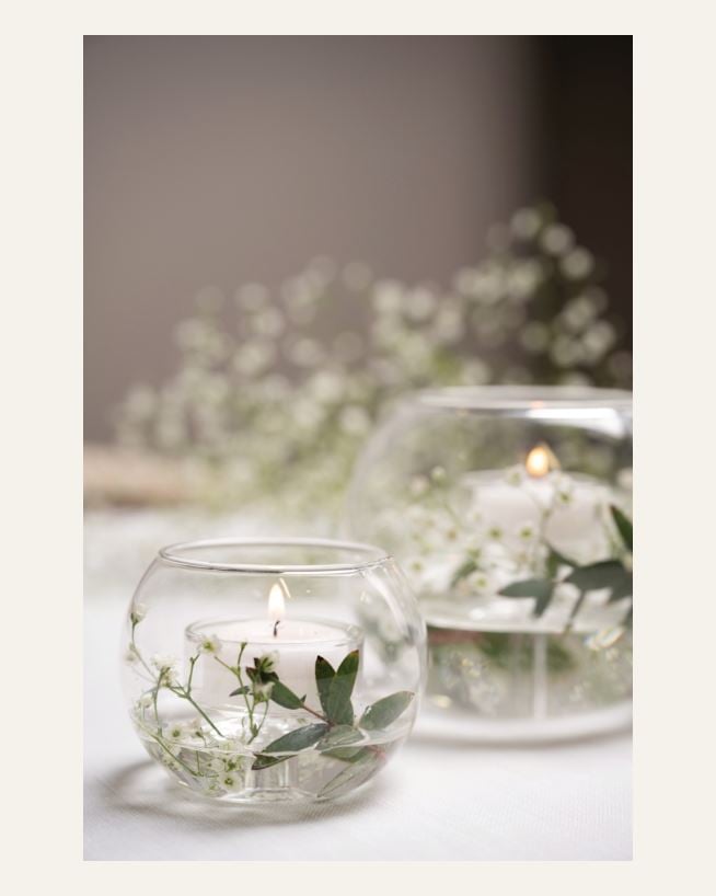 Telysholder transparent - 8x6 cm transparent - 1