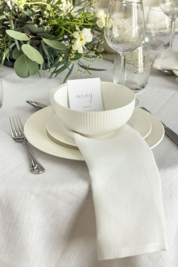 Linserviett hvit - 3