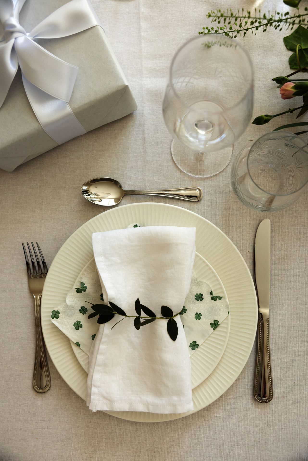 Linserviett hvit - 4