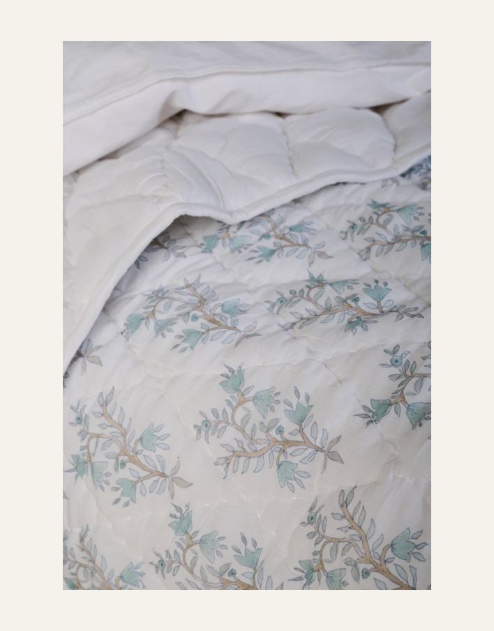 Sengeteppe lys blå - 4