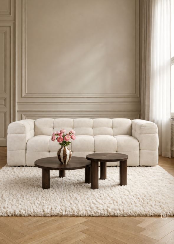 3 seter sofa lys beige - 2