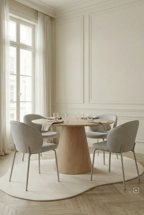 Spisestuestol lys beige - 2