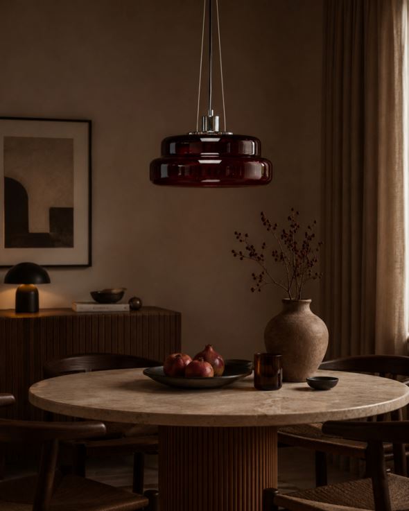 Taklampe mørk rød - 3