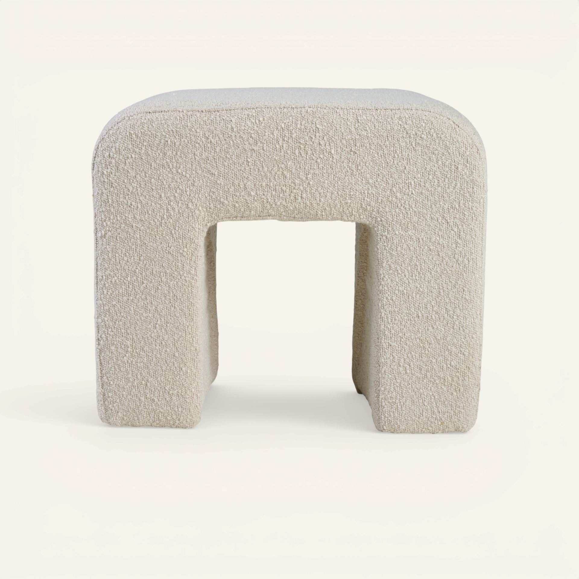 Puff lys beige - 40x50x43 cm lys beige - 1