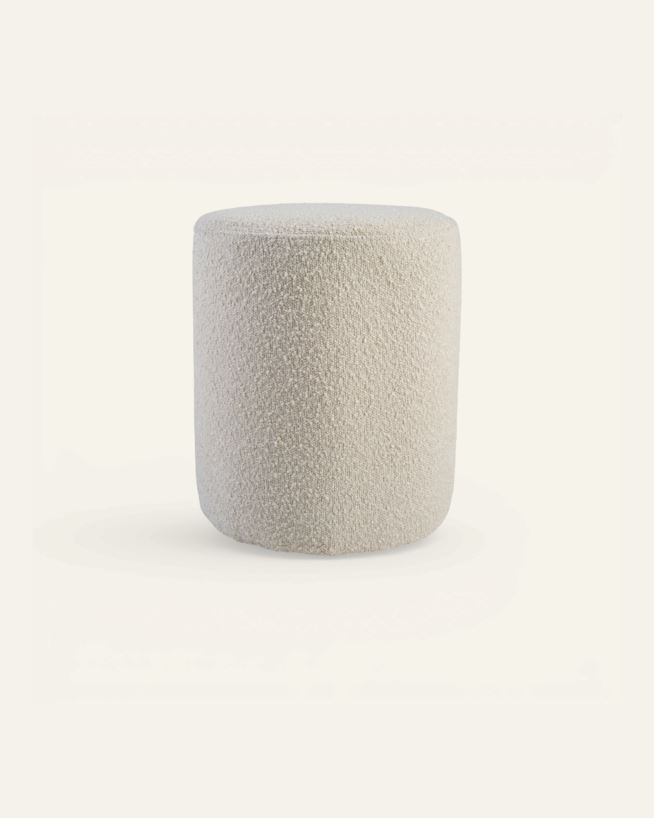 Puff lys beige - 34x34x41 cm ø34 lys beige - 1