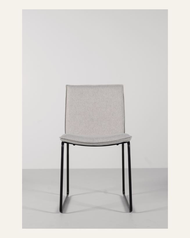 Spisestuestol lys beige - 56x82x46 cm lys beige - 1