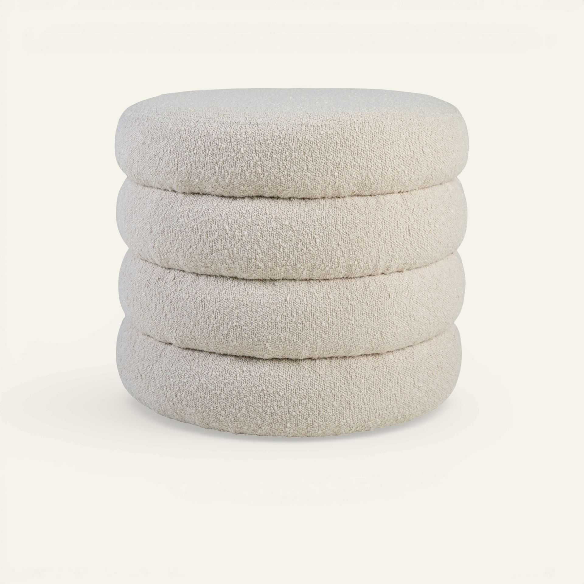 Puff lys beige - 50x50x43 cm lys beige - 1
