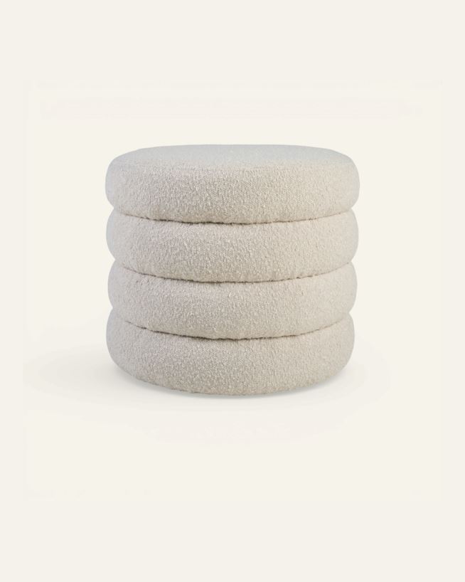 Puff lys beige - 50x50x43 cm lys beige - 1