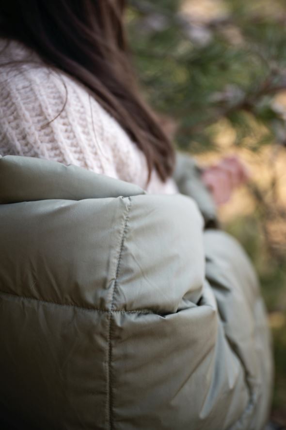 Dunpledd olivengrønn - 4