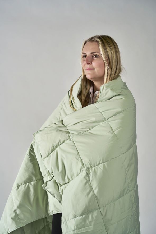 Dunpledd lindegrønn - 130x170 cm lindegrønn - 1