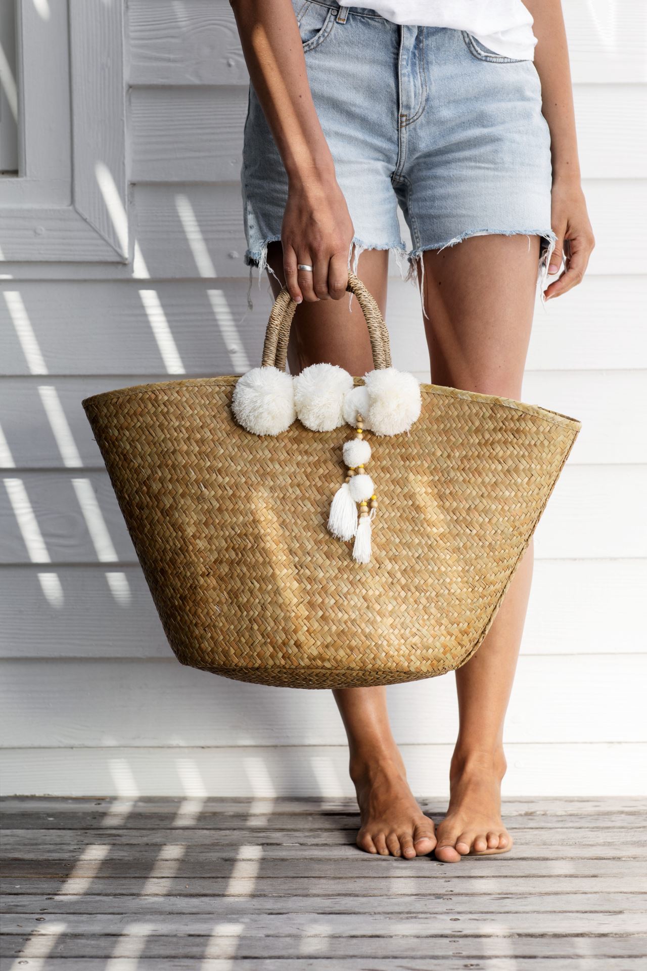 Stråveske natur - 56x35 cm natur - 1