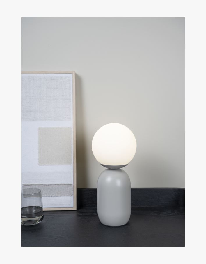 Bordlampe grå - 15x15x34,5 cm grå - 1