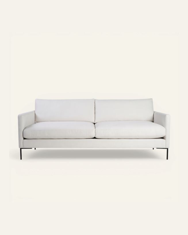 3 seter sofa hvit - 227x100x83 cm hvit - 1