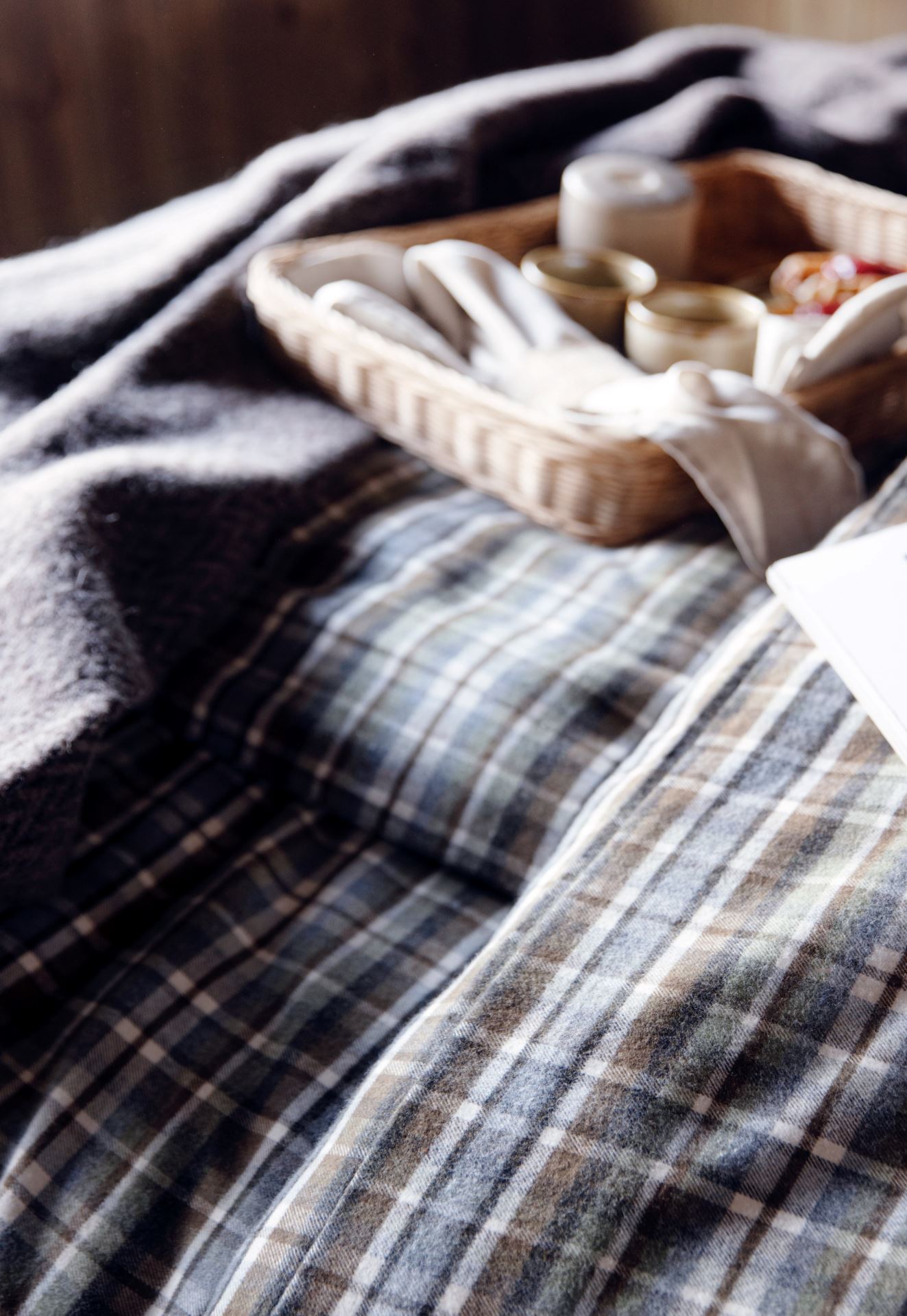 Garnfarget flanell sengesett multi - 2