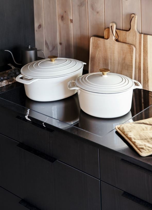 Støpejernsgryte oval krem - 3