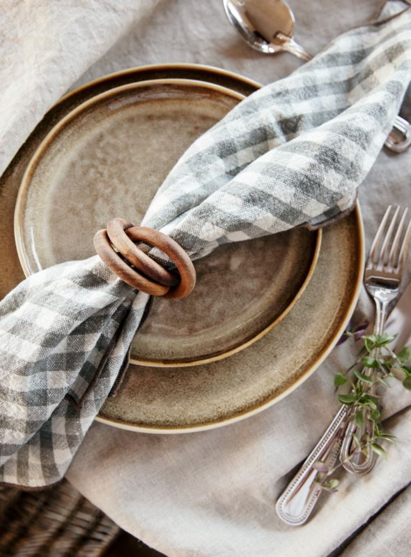 2 pk serviettringer natur - 2