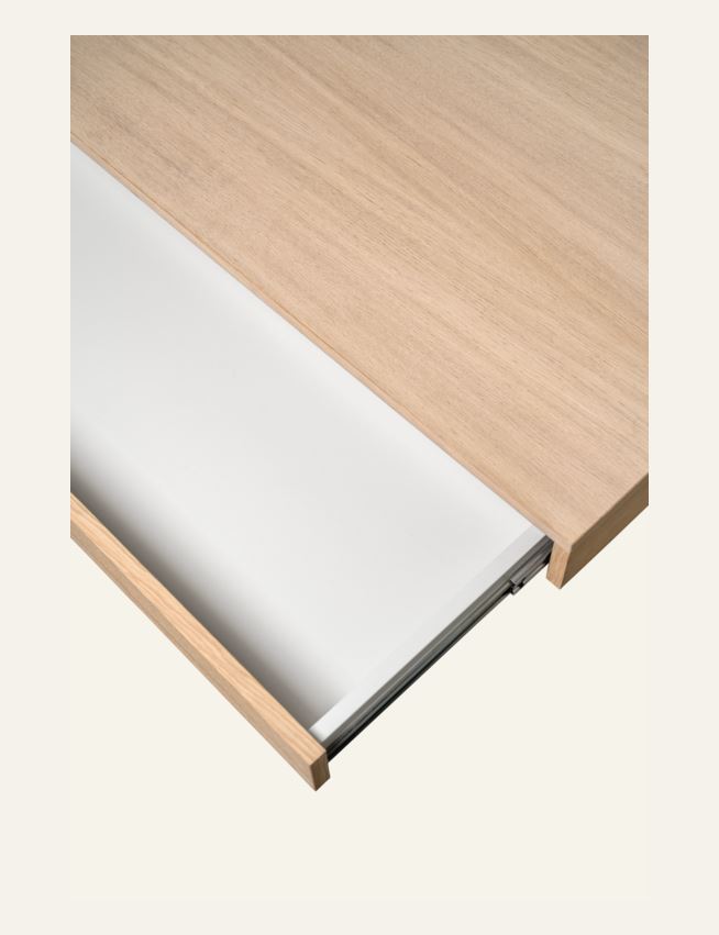 Hyllesystem skrivebordsplate med skuff natur - 2