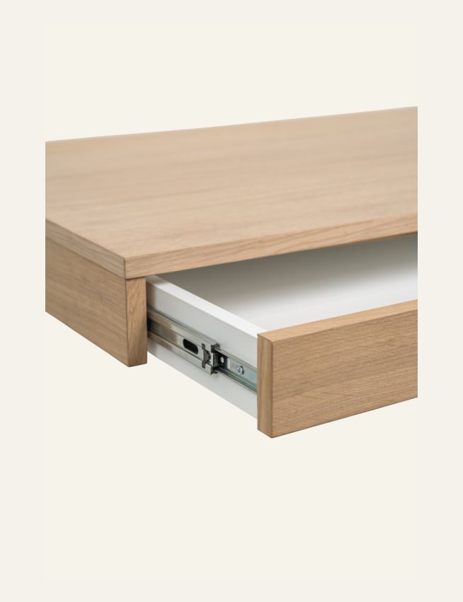 Hyllesystem skrivebordsplate med skuff natur - 5