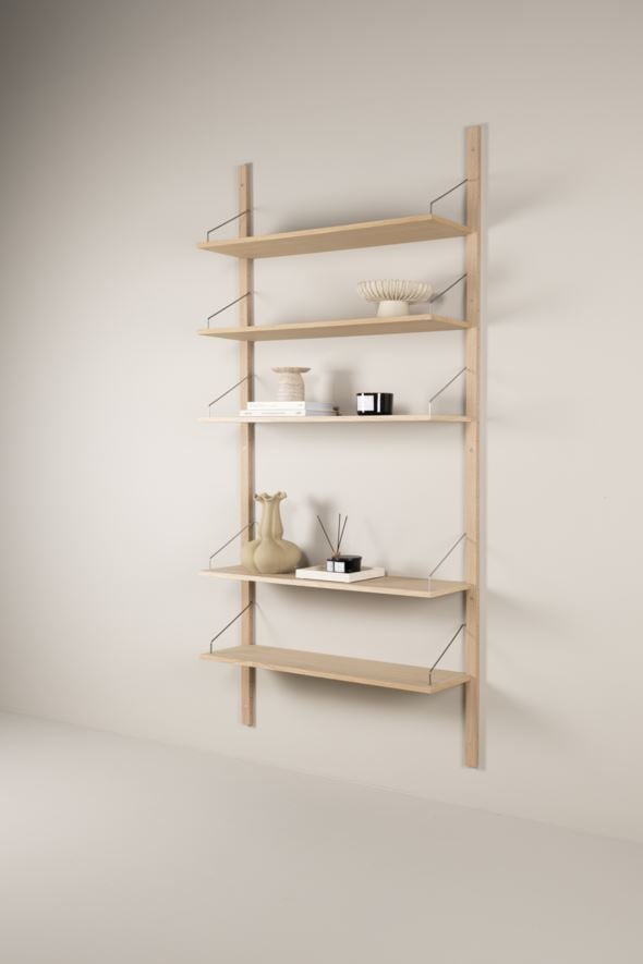 Hyllesystem veggfeste lang natur - 2