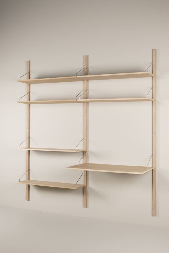 Hyllesystem skrivebordsplate natur - 3