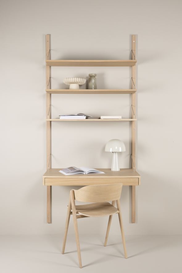 Hyllekombinasjon 2 natur - 220x104 cm natur - 1