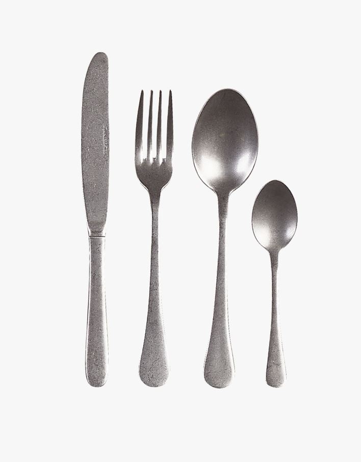 Bestikk 4 deler stål - 14x6 cm stål - 1